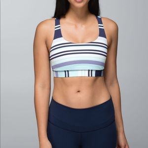 Lululemon Blue Stripe Energy Bra